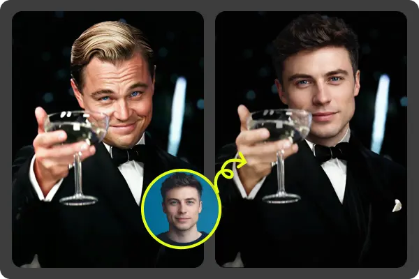 Celebrity lookalike — replace your face with a celebrity using AI