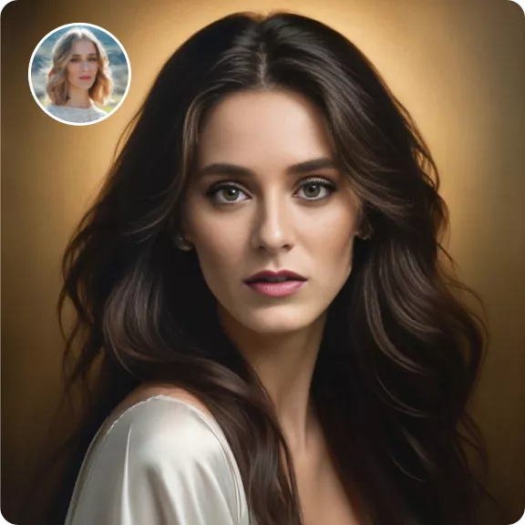 Creative showcase — AI face replacement result