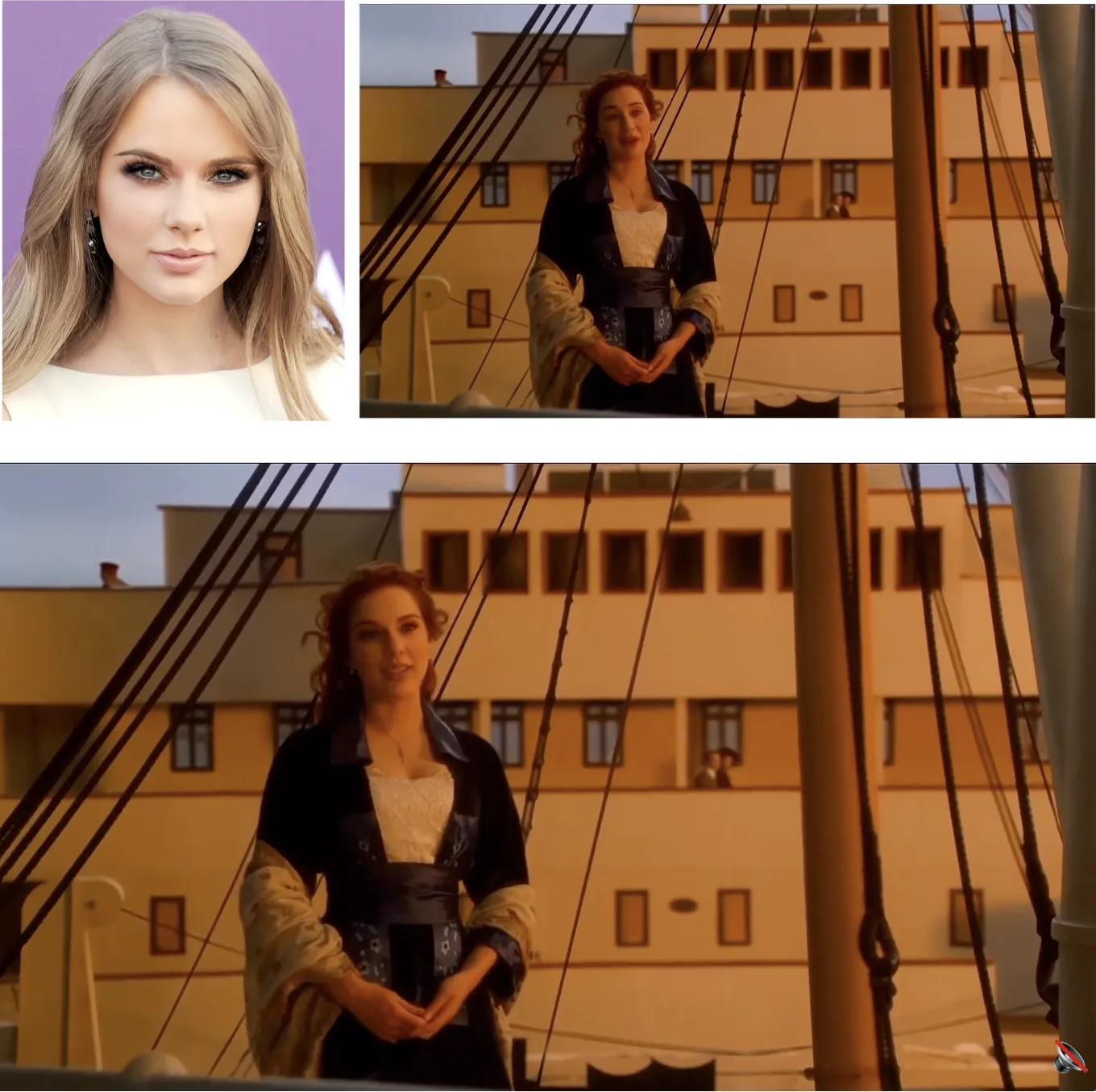 Film scene — realistic AI face replacement for video clips