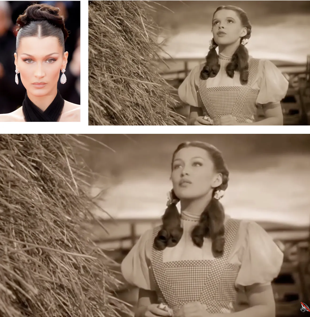 Movie scene AI transformation — replace actor faces in video frames